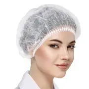 100 Pieces Disposable Non-Woven Clip Caps Mob caps hairnets Head Cover, 21", ...