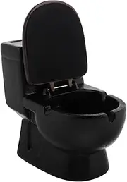 SOLUSTRE Unique Toilet Shaped Decorative Ashtray Funny Ceramic Ash Tray for Indoor Use Decor Versatile Storage Tray for Smokers and Fun Accent