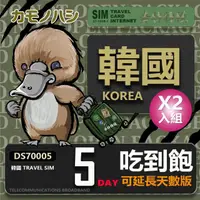 在飛比找momo購物網優惠-【鴨嘴獸 旅遊網卡】雙人行優惠 Travel Sim 韓國 