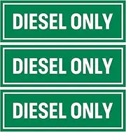 Sutter Signs 3pc Diesel Only Stickers for Fuel Tank | Weatherproof Adhesive Decals for Trucks, Tractors, Fuel Cans, Gas Caps