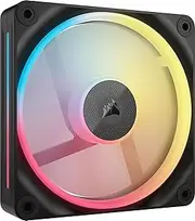 CORSAIR iCUE Link LX120-R RGB 120mm PWM Reverse Fan – Single Fan – Low-Noise, CORSAIR Magnetic Dome Bearing, Dual Light Loops, CORSAIR QuikTurn™ Screws, Zero RPM Mode – Black