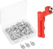 [uxcell] 1/4 Inch Track Spikes,50 Pack Steel Short Spikes Track and Field Running Spikes Replacement Spikes with Spike Wrench for Plastic Track Short Running Jumping Sprint Sports, Silver