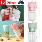 500ml Portable Electric Fruit Juicer Cup with Straw Smoothie Blender USB Travel