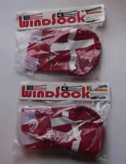 New DENMARK Flag Windsocks 2 Set