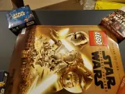 LEGO STAR WARS The Force Awakens Deluxe Edition Gold Promo Poster 15.5" x 22"