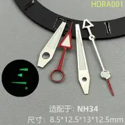 NH34 Watch Hands GMT Green Luminous Watch Accessories Parts for NH34 Movement