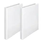 2x Marbig PP Clearview 4 D-Ring 19mm A4 Insert Binder File Paper Organiser White