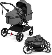 Ickle Bubba Atom All-in-One Four Wheel Convertible Stroller (Graphite Grey)