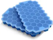 Ice Cube Trays for Freezer with Lid-37 Grid Silicone Ice Cube Tray with Lid for Small Ice Cube Molds,Easy-Release Reusable Ice Cube in Ice Bucket for Iced Coffee Cup