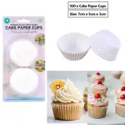 500 x Patty Pans Muffin Cases White Cake Boards Paper Cupcake Liner Baking Cups