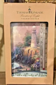 THOMAS KINKADE PRINT "The Light of Peace" Wall Plaque Thermometer- 2008