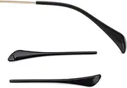 NLQHOPTS Sunglass Temple Tips,Eyeglasses Earsocks Ear Tips Soft Silicone Anti-Slip Ear Sleeve (Black)