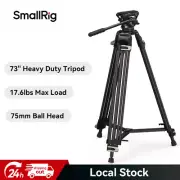 SmallRig Video Tripod System,74" Heavy Duty Tripod w/ 360 Degree Fluid Head 3751