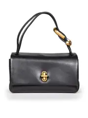 Black Leather The Mini Dual Bag
