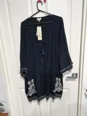 Sz 26 Black White Autograph Tunic Long new free post