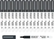 Dry Erase Markers, 15 Pack Black Magnetic Whiteboard Markers with Erase,Fine Poi
