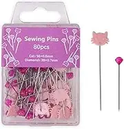 Sewing Pins for Fabric | 80X Stick Pin - Fabric Needle Tool for Jewelry Decoration Sewing Project, Quilting Supplies for Dressmaker