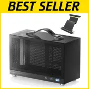 S300 Mini-ITX Gaming Case with USB Type-C & Mesh Panels - Compact Black Design
