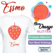Orange Red Neon Glitter Heat Transfer Vinyl HTV T-Shirt 20" Iron On / Heat Press