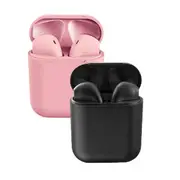 2 Packs Wireless Earbuds inPods 12 Touch Control Bluetooth 5.0 Earbuds Earphone with Storage Case-Pink&Black