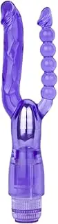 Romi Vibrating Double-Ended Dildos, Multi Speed Dual Penetration Sex Toys with Lifelike Glans Veins and Anal Beads, G-spot Massager for Women