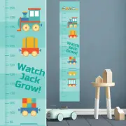 Personalised Boys Army Toy Train Cute Custom Gift Growth Height Measure Chart
