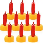 PAGOW 10PCS Pritchard Nipple for Goats, Small Animal Milk Drink Pritchard Nipple, Soft Rubber Pacifier for Nursing Lambs and Goat Kids