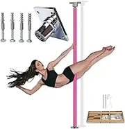 Stripper Pole,Dance Pole， Spinning Silicone Dance Pole,Professional Stripper Pole Stand Alone,Permanent Pole Dancing Pole Dance Pole(2.3-2.87 M (7.5-9.4 Ft) Dance Pole)