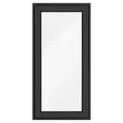 Polar View 600 x 1200mm Black Frosted Glass Openable Double Glazed Window