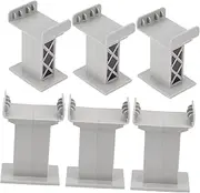 Small Train Track Accessories 6pcs Train Bridge Supports Children's Toy Railway Set Parts