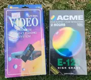 Video Cassette Head Cleaning System AND Blank Sealed 2h VHS