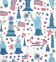 Refrigerator Magnet Cover Decorative Magnetic Dishwasher Front Door Cover Sticker for Home Kitchen Decor, 23x26 Inch American Independence Dayamerican Flag Color Matching Elements Fireworks Ce