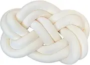 17.7" Knot Pillow, Decorative Throw Pillows for Couch, Knotted Pillows, Floor Cushion, Ring Shape Cushion for Dorm Room Decor, White