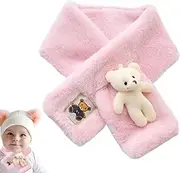 [Generic] Baby Scarf - Soft Imitation Rabbit Hair Plush Scarf with Cross Design | Lovely Neck Warm Scarves for Baby Girls Boys Autumn