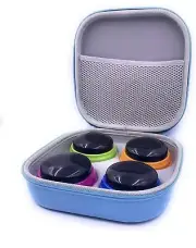 NEW 4 Dog / Cat Buzzers Buttons used for Pet Training - Storage Travel Case ONLY