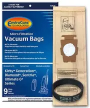 9 Kirby Generation 1,2,3,4,5,6 and Ultimate G Allergen Filtration Bags 1 Belt