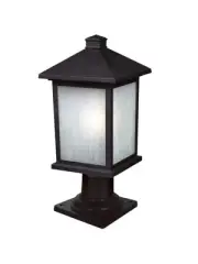 Z-Lite 507PHM-533PM Holbrook 18" Tall 1 Light Outdoor Pier Mount - Black