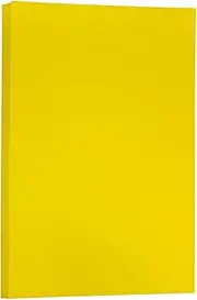 JAM PAPER Ledger Matte 24lb Paper - 11 x 17 Tabloid - Yellow Recycled - 100 Sheets/Pack