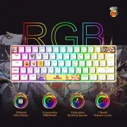 Gaming Keyboard Wired 60% Mini UK Layout RGB Mechanical for PC Laptop PS4 Xbox