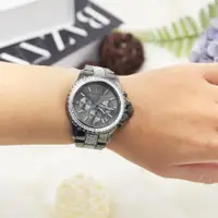 在飛比找ETMall東森購物網優惠-MICHAEL KORS MK6974 水晶鑲嵌三眼大錶框腕
