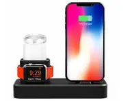 3-in-1 iOS Charging Station - Black, Beige or Dark Blue