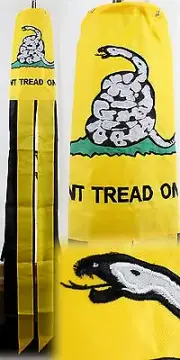 60" Embroidered Gadsden "Don't Tread On Me" 100% Polyester Wind Sock W/Grommets