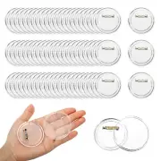 2.28 Inch Acrylic Button Pins DIY Button Badge Kit for Craft Supplies (102 PCS)