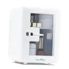 Skincare Fridge with Viewing Window, 4L/6Can Makeup Mini Fridge for White