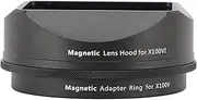 Square Lens Shade, Retro Protective Magnetic Mount Square Lens Hood for X100 Series Camera, Light Blocking, Matte Inner Treatment, Premium ABS Material (Black)