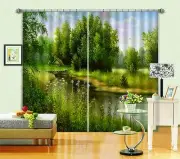 3D Green water7 Blockout Photo Curtain Printing Curtains Drapes Fabric Window AU