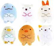 Cat Toys with Catnip,Set of 6 Cute Plush Cat Chew Toys | Soft Interactive Entertaining Dolls with Squeaky Bell for Indoor Play and Boredom