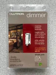 NEW Lutron Incandescent/Halogen AY-600PH-WH Slide Dimmer Switch White 600W