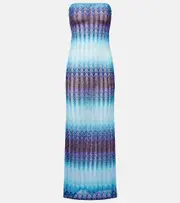 [Missoni] Missoni Lamé beach cover-up UK 14 blue
