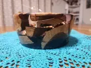 Purple Resin OAK Wood Bowl Home Decor Accent Piece Primitive 7 X3 Home Accent